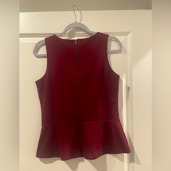 Banana Republic Maroon Peplum Top - Picture 3 of 4